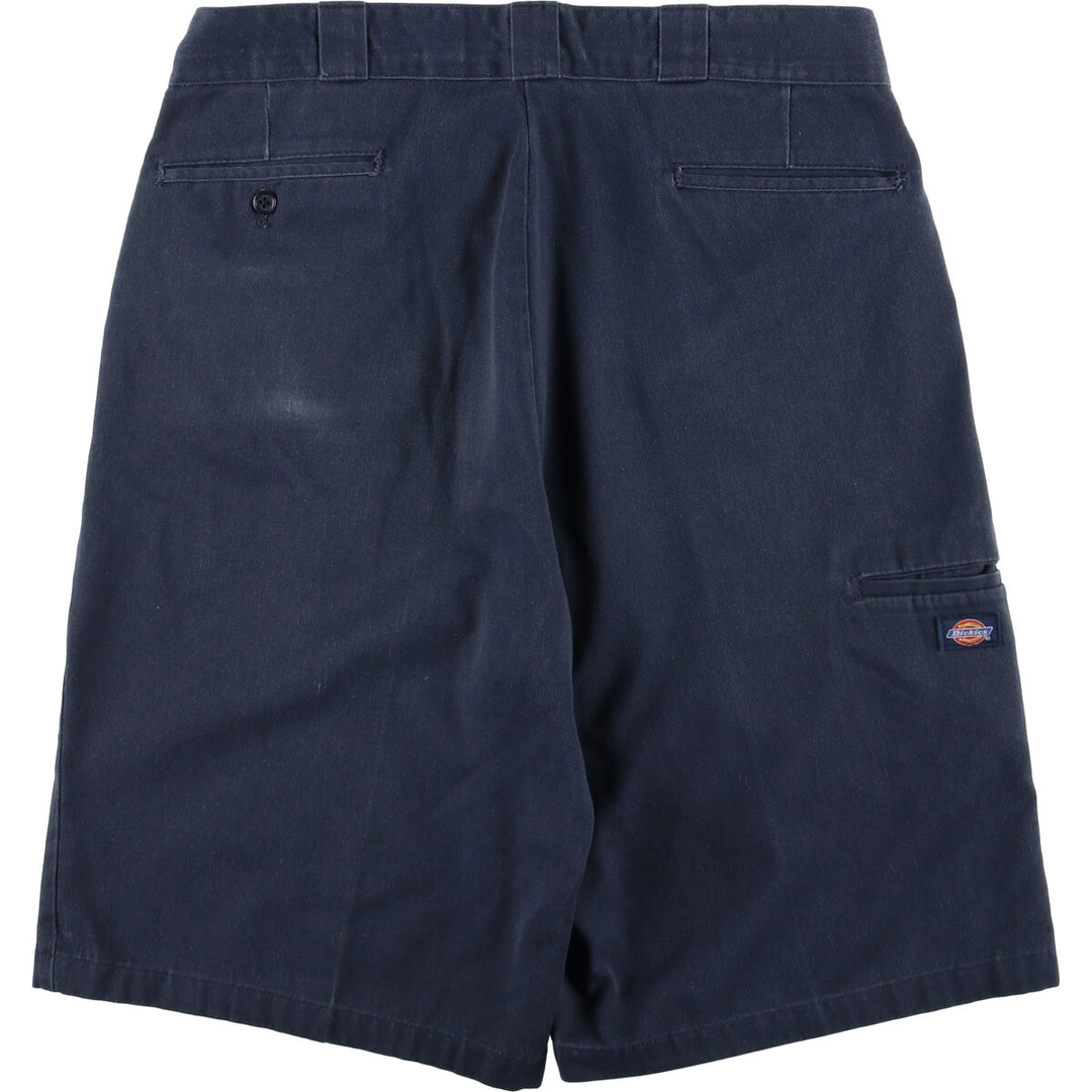 Dickies Work Shorts, Half Pants, Men's, W36 equivalent polyester navy blue type Vintage Second Hand