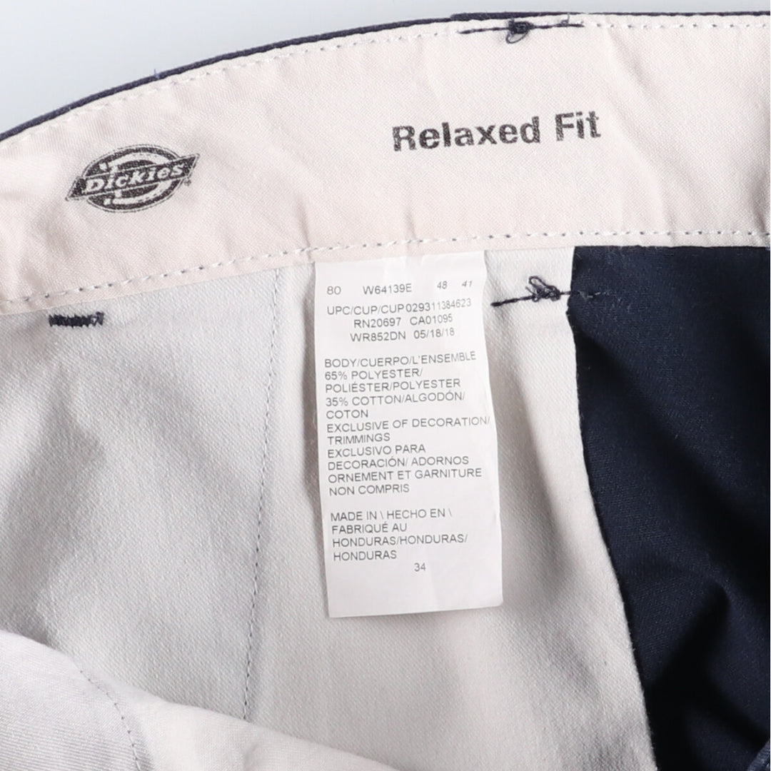 Dickies Relaxed Fit Work Shorts, Half Pants, Men's, W35 equivalent polyester navy blue type Vintage Second Hand