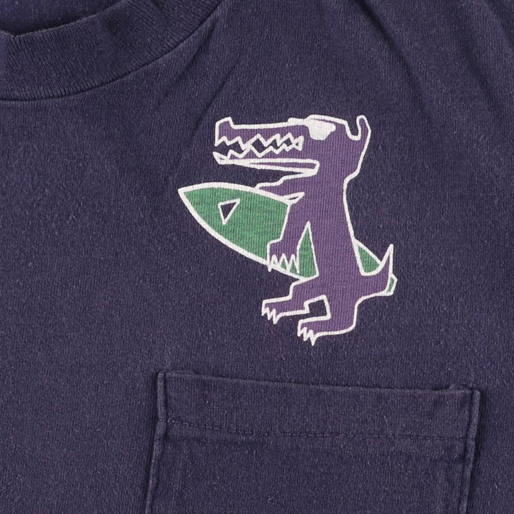 90'S Vintage Printed T-Shirt, Men's M Size cotton navy blue type Vintage Second Hand