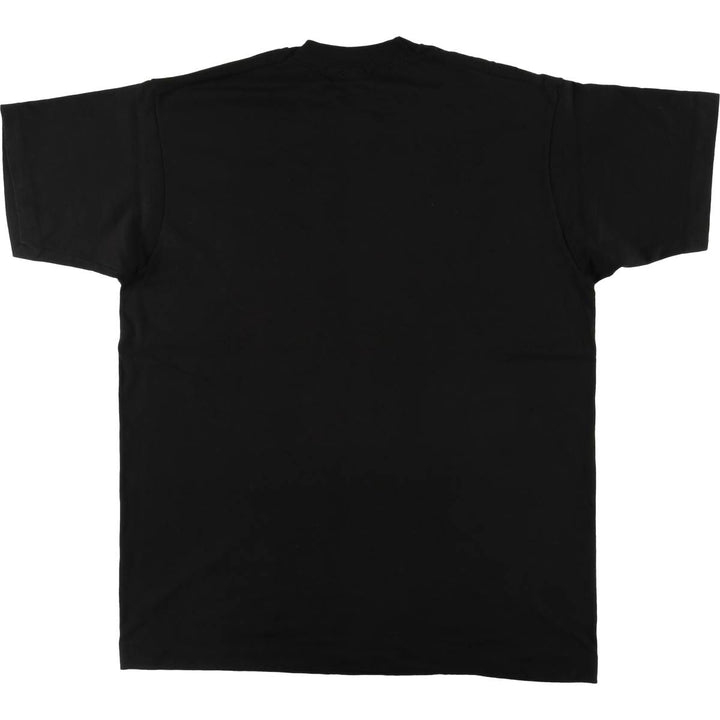 90'S Fruit of the Loom printed T-shirt, made in the USA, men's XL size, vintage cotton black type Vintage Second Hand