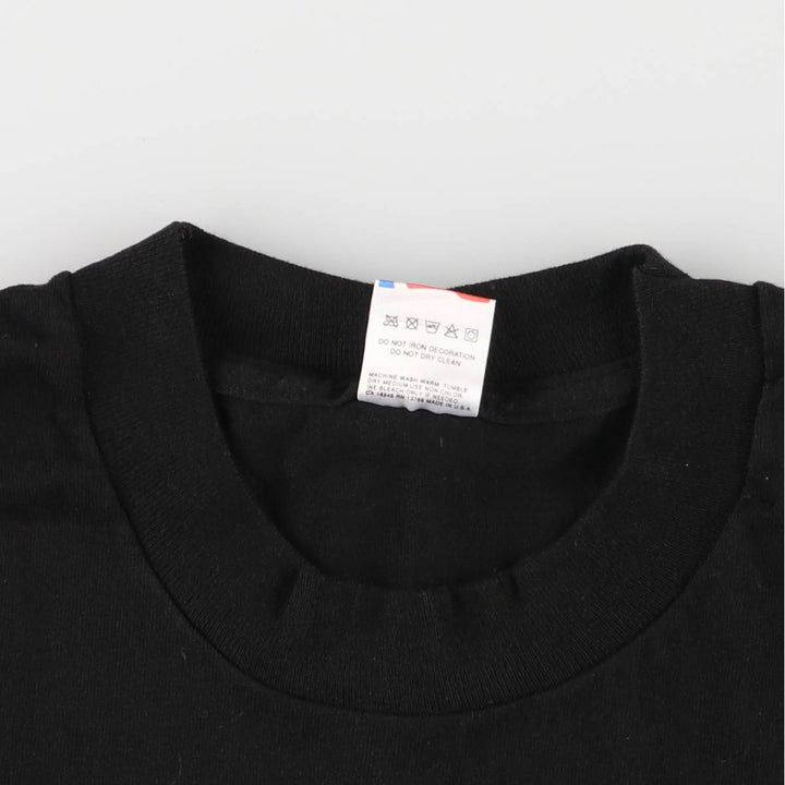 90'S Fruit of the Loom printed T-shirt, made in the USA, men's XL size, vintage cotton black type Vintage Second Hand