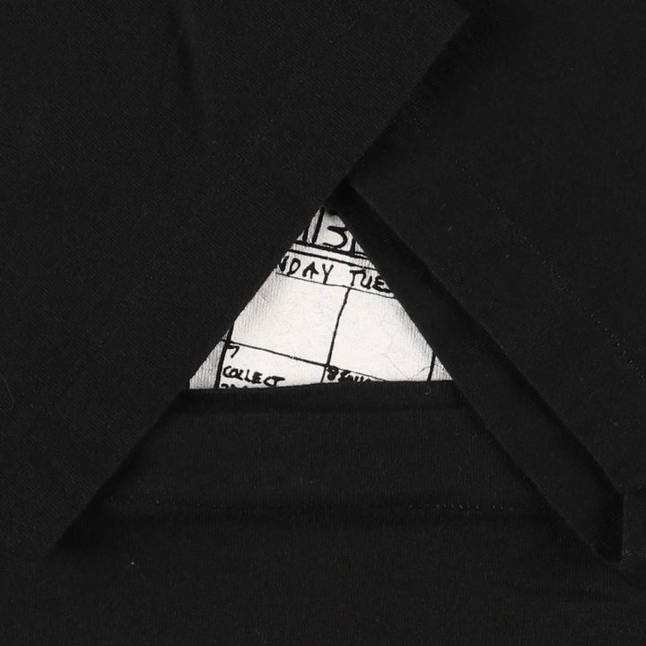 90'S Fruit of the Loom printed T-shirt, made in the USA, men's XL size, vintage cotton black type Vintage Second Hand