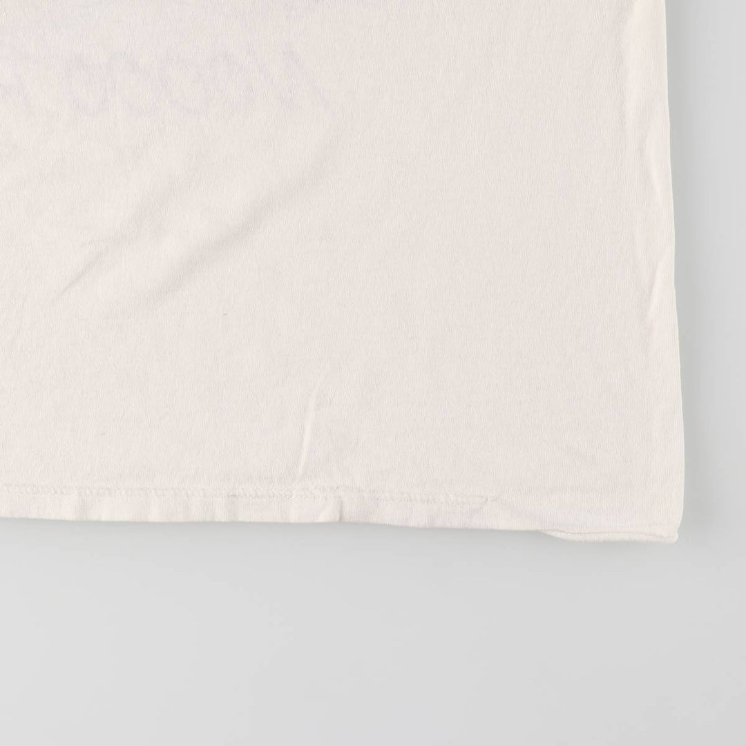 90'S Jerzees Art T-shirt Made in USA Men's L Size Vintage cotton white type Vintage Second Hand
