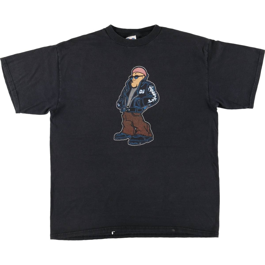 90'S TRAU and IQEVNER TNT Printed T-shirt, Men's XL, Vintage cotton black type Vintage Second Hand
