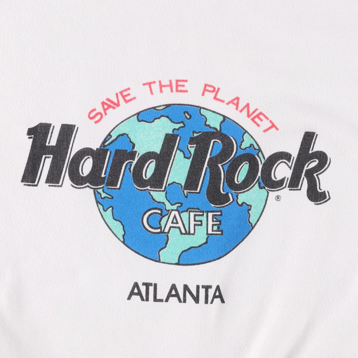 90'S HARD ROCK CAFE Advertising Sweatshirt, Made in USA, Men's XL cotton white type Vintage Second Hand