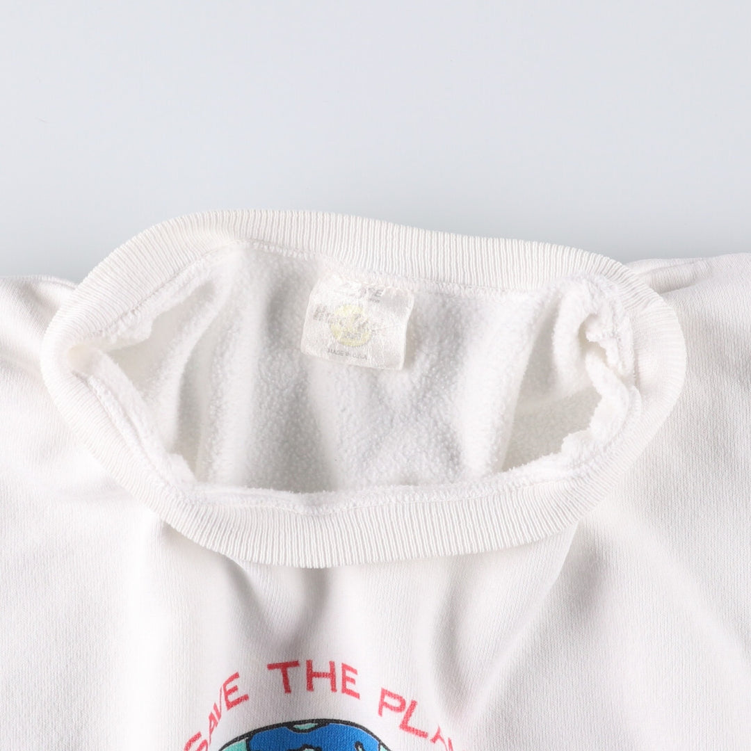 90'S HARD ROCK CAFE Advertising Sweatshirt, Made in USA, Men's XL cotton white type Vintage Second Hand