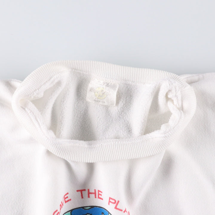 90'S HARD ROCK CAFE Advertising Sweatshirt, Made in USA, Men's XL cotton white type Vintage Second Hand