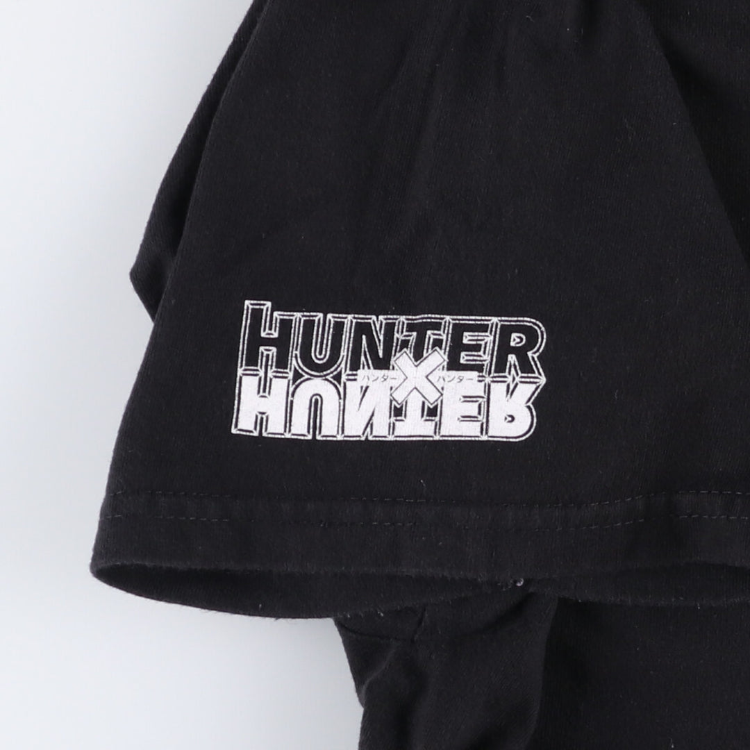 HUNTER HUNTER Anime Character Print T-shirt Men's M size unclear black type Vintage Second Hand