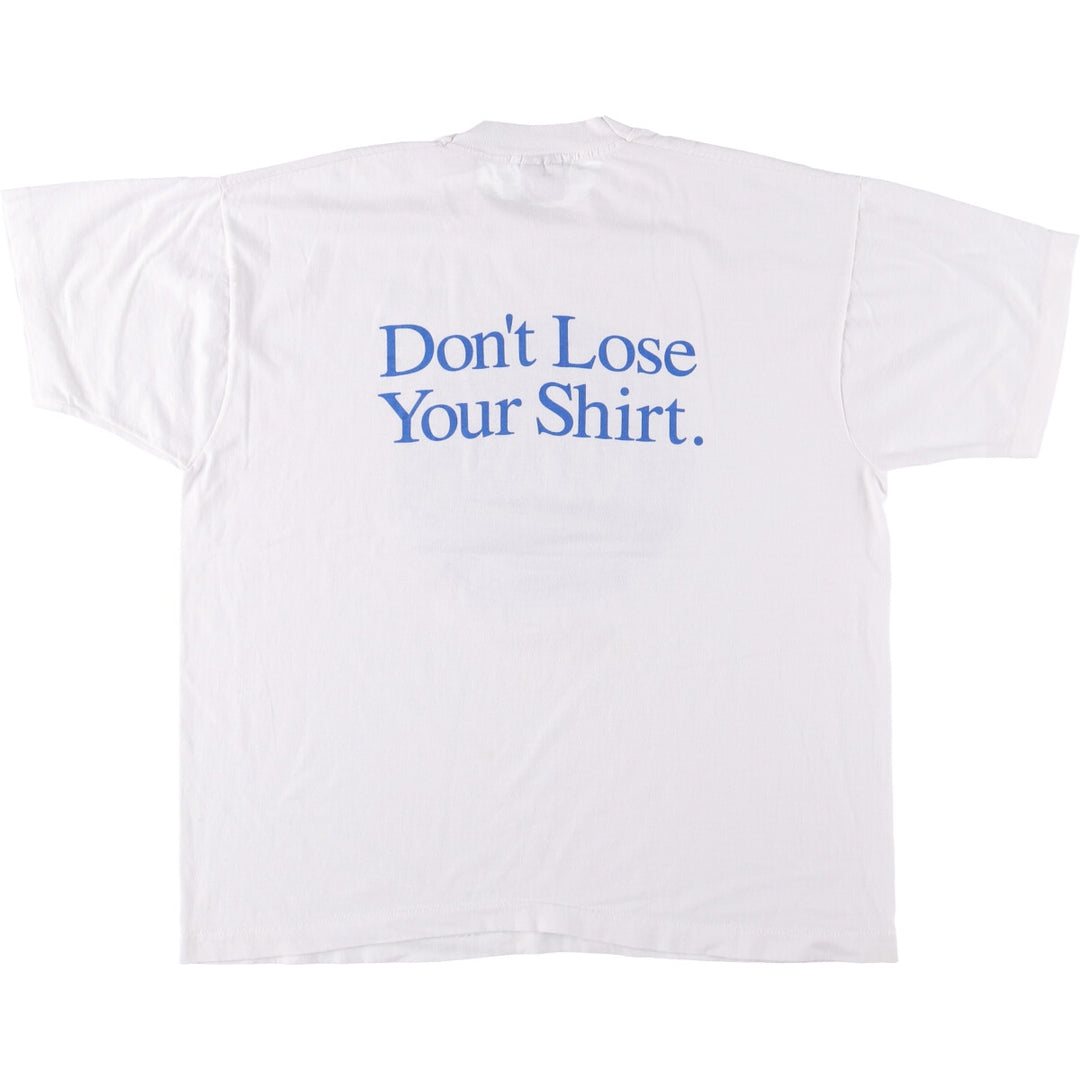 90'S Fruit of the Loom Michigan Lawyers Mutual Insurance Company Advertising T-Shirt Made in USA Men's XL Vintage cotton white type Vintage Second Hand