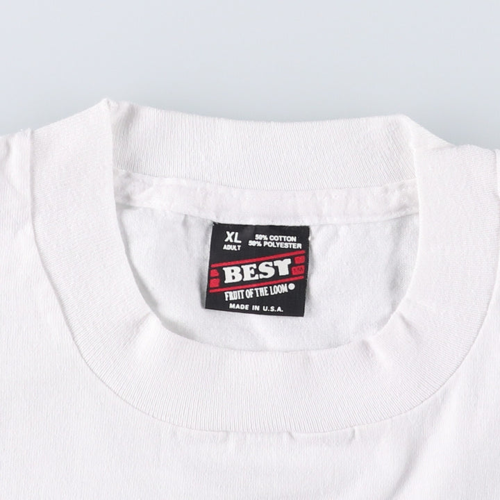 90'S Fruit of the Loom Michigan Lawyers Mutual Insurance Company Advertising T-Shirt Made in USA Men's XL Vintage cotton white type Vintage Second Hand