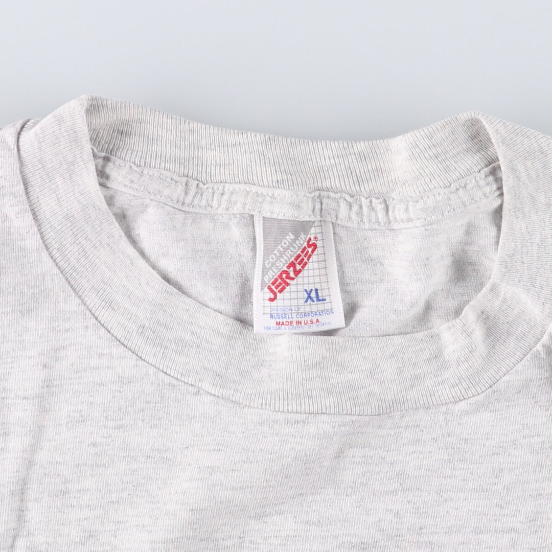 90'S Jerseys NOMURA Nomura Securities Advertising T-shirt Made in USA Men's XL Vintage cotton gray type Vintage Second Hand