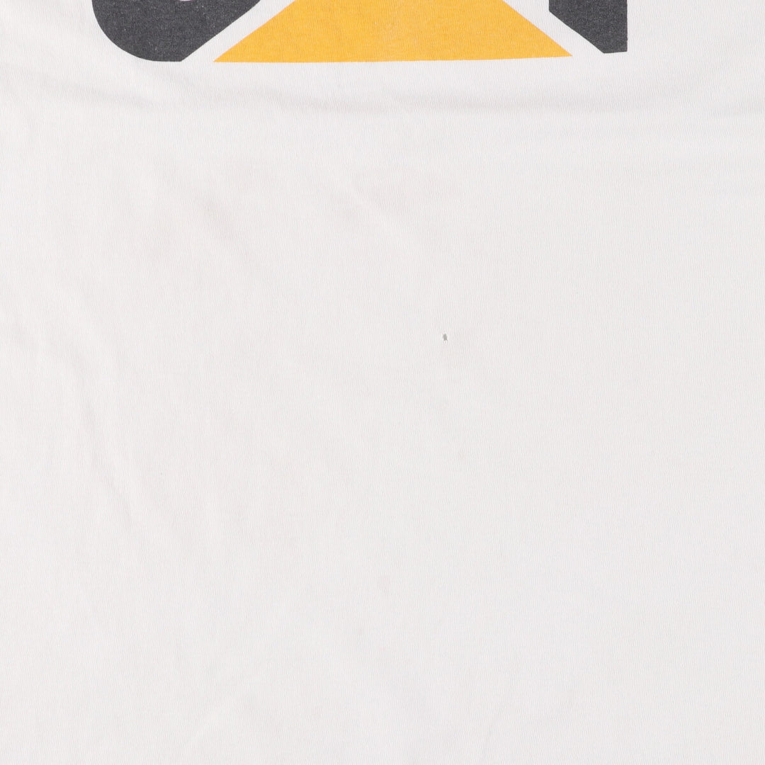 90'S CATERPILLAR Caterpillar Advertising T-shirt Made in USA Men's L Vintage cotton white type Vintage Second Hand