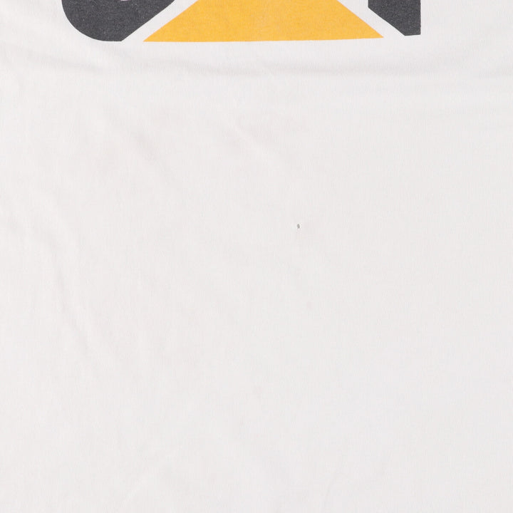 90'S CATERPILLAR Caterpillar Advertising T-shirt Made in USA Men's L Vintage cotton white type Vintage Second Hand