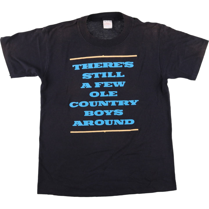 Hugger OLE COUNTRY Band T-shirt, Made in USA, Men's L size cotton black type Vintage Second Hand
