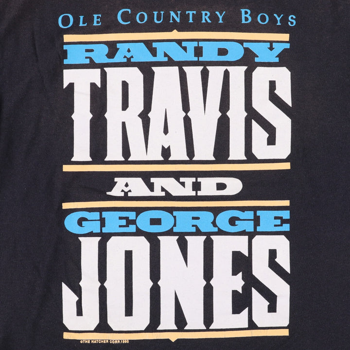 Hugger OLE COUNTRY Band T-shirt, Made in USA, Men's L size cotton black type Vintage Second Hand