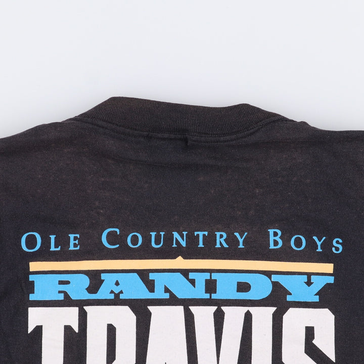 Hugger OLE COUNTRY Band T-shirt, Made in USA, Men's L size cotton black type Vintage Second Hand