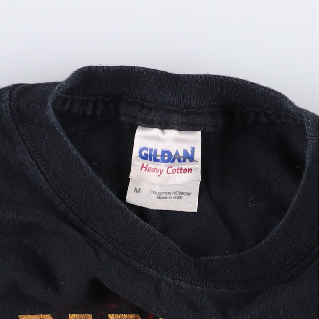 Gildan Iron Maiden Band T-Shirt, Men's Medium Size cotton black type Vintage Second Hand