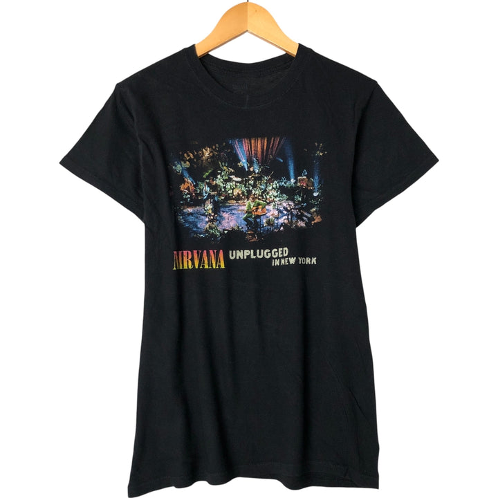 NIRVANA Nirvana Band T-shirt, Band T, Men's M size cotton black type Vintage Second Hand