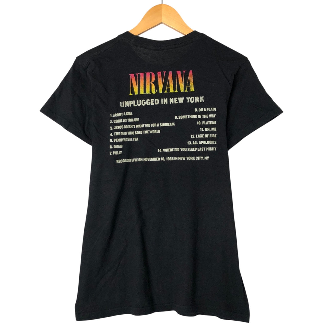NIRVANA Nirvana Band T-shirt, Band T, Men's M size cotton black type Vintage Second Hand