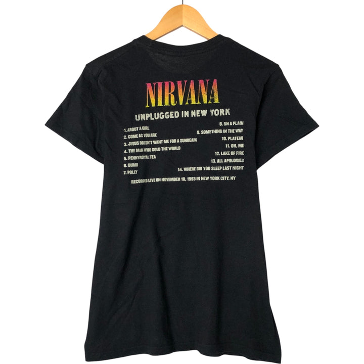 NIRVANA Nirvana Band T-shirt, Band T, Men's M size cotton black type Vintage Second Hand