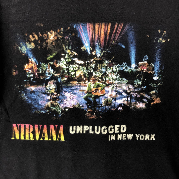 NIRVANA Nirvana Band T-shirt, Band T, Men's M size cotton black type Vintage Second Hand
