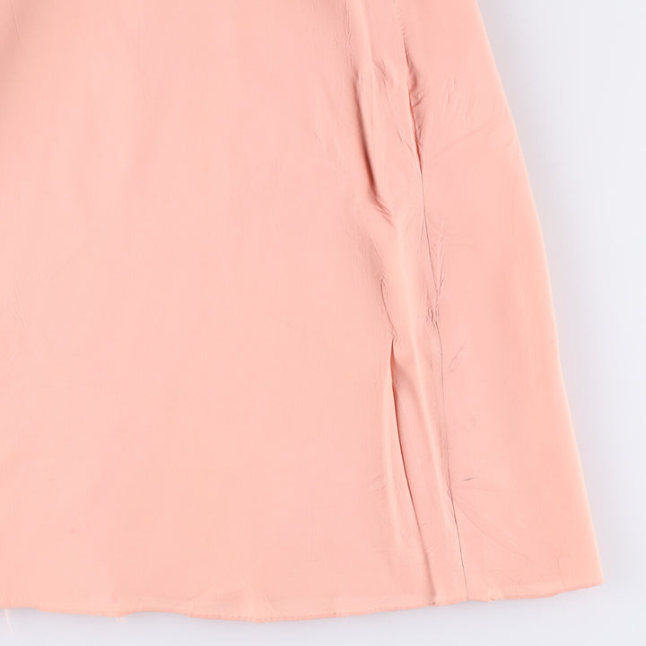 60'S Miss Elliette Chiffon V-neck Maxi length Flare dress Women's M size Vintage unclear coral Vintage Second Hand