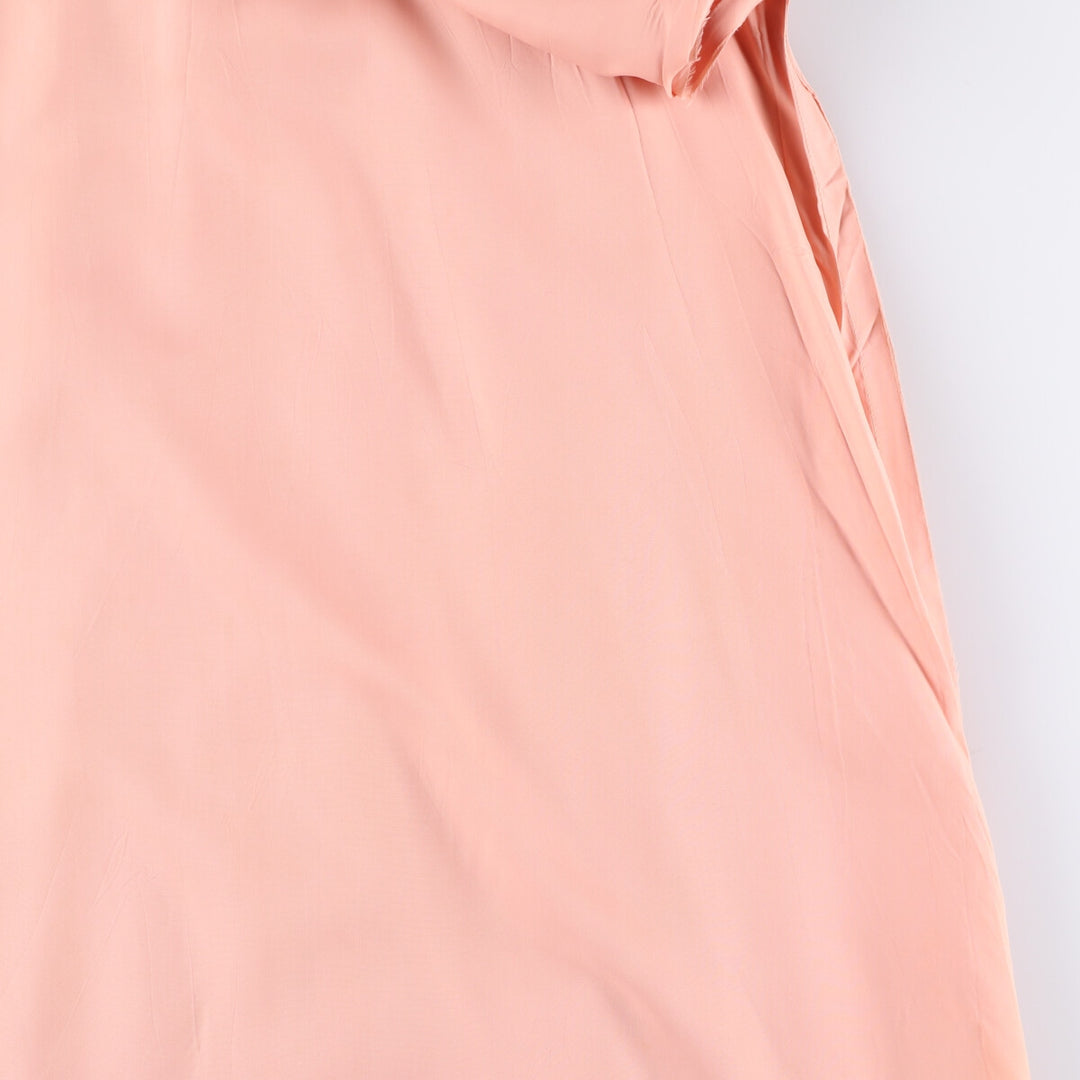 60'S Miss Elliette Chiffon V-neck Maxi length Flare dress Women's M size Vintage unclear coral Vintage Second Hand