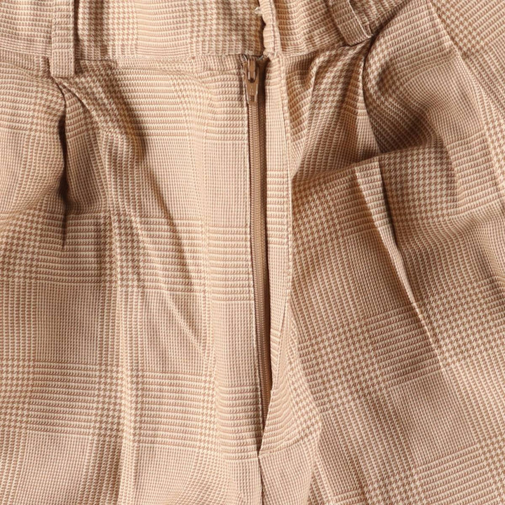 90'S Ralph Lauren Polo Sport Gun Club Check Two-pleat Cotton Shorts Women's L (w28) cotton Beige type Vintage Second Hand