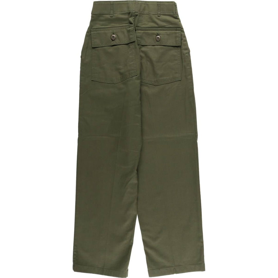 1970'S US military baker pants, made in USA, 26x27, women's M (w26) equivalent, vintage polyester Khaki type Vintage Second Hand