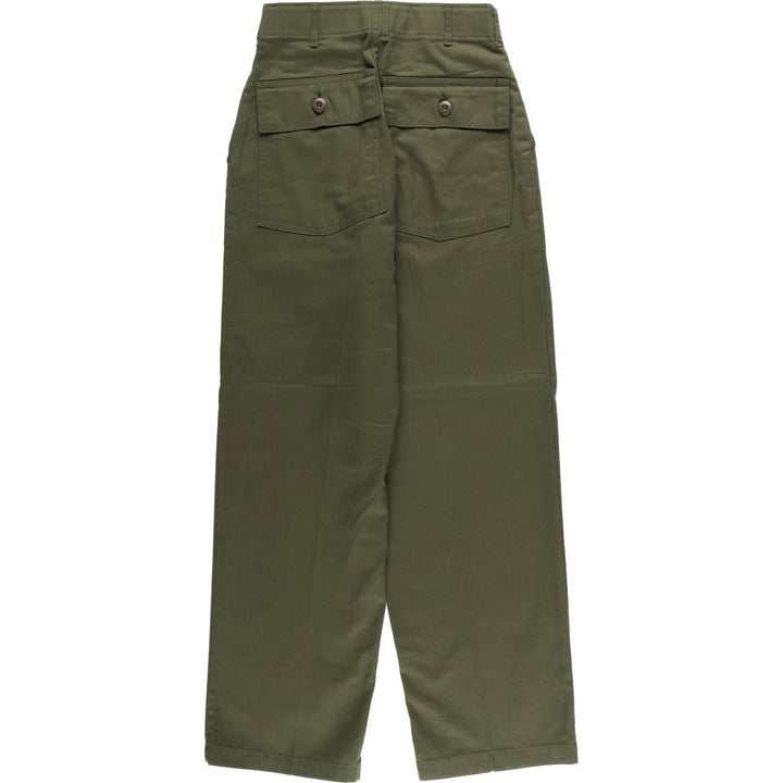 1970'S US military baker pants, made in USA, 26x27, women's M (w26) equivalent, vintage polyester Khaki type Vintage Second Hand