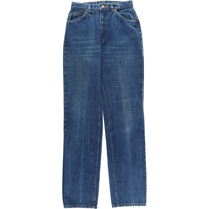 Lee Riders Straight Denim Pants Made in USA Women's L (w28) Vintage cotton blue type Vintage Second Hand
