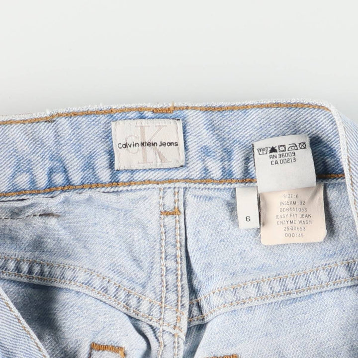 Calvin Klein JEANS Tapered denim pants for women, size L (w28) cotton Blue type light blue Vintage Second Hand