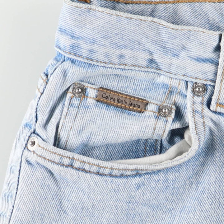 Calvin Klein JEANS Tapered denim pants for women, size L (w28) cotton Blue type light blue Vintage Second Hand
