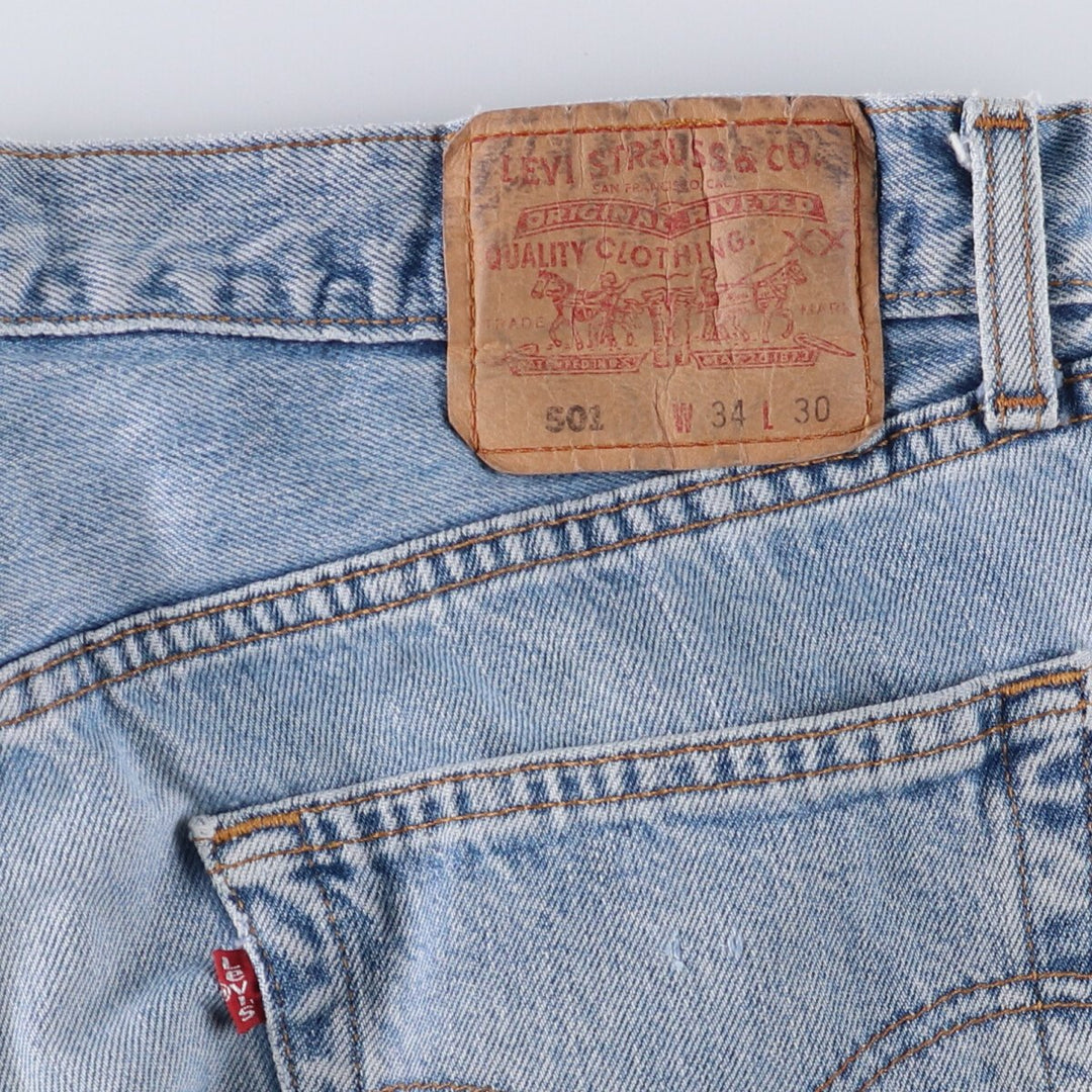 00'S Levi's 501-0193 Straight Denim Pants Made in Canada Men's W34 cotton blue type Vintage Second Hand