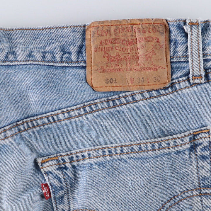 00'S Levi's 501-0193 Straight Denim Pants Made in Canada Men's W34 cotton blue type Vintage Second Hand