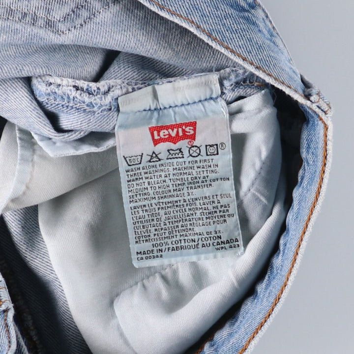 00'S Levi's 501-0193 Straight Denim Pants Made in Canada Men's W34 cotton blue type Vintage Second Hand