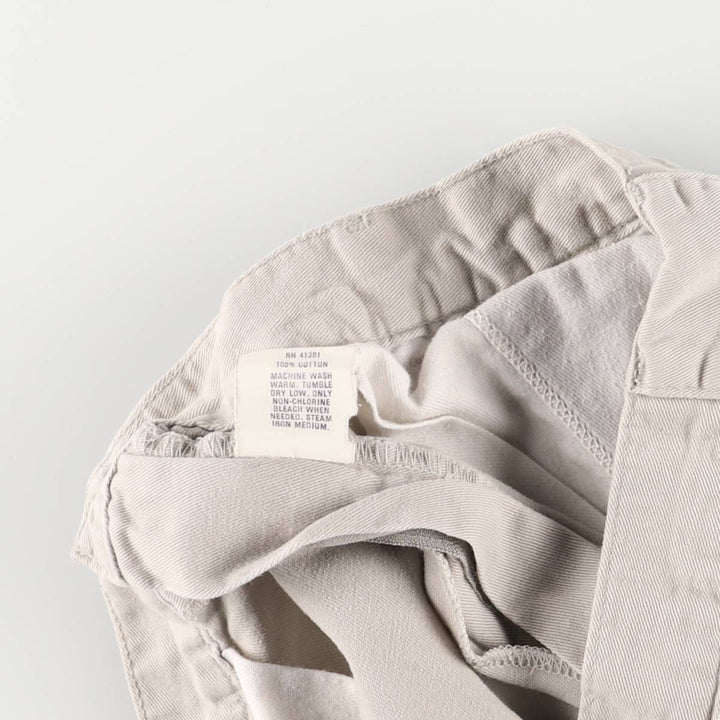 90'S Ralph Lauren POLO by Ralph Lauren Two-pleat Chino Pants Made in USA Men's W33 Vintage cotton gray type Vintage Second Hand