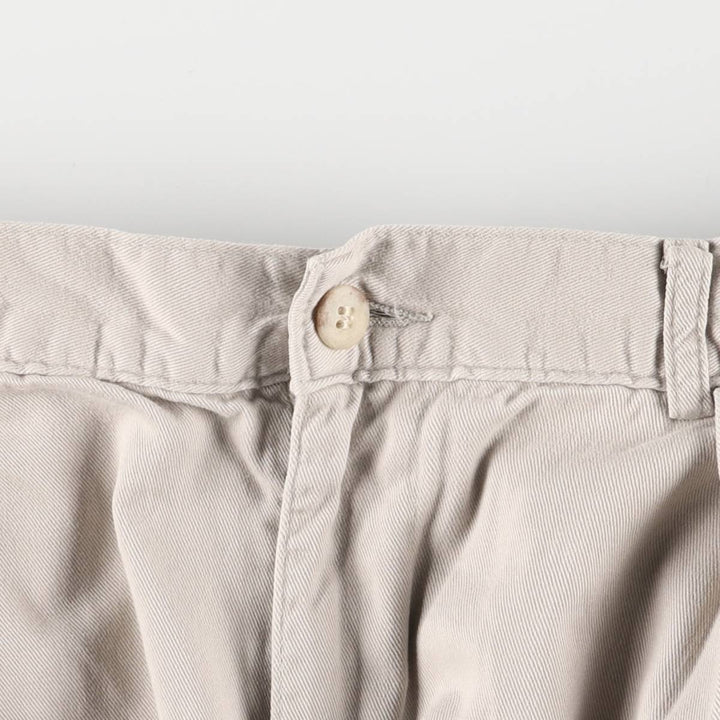 90'S Ralph Lauren POLO by Ralph Lauren Two-pleat Chino Pants Made in USA Men's W33 Vintage cotton gray type Vintage Second Hand