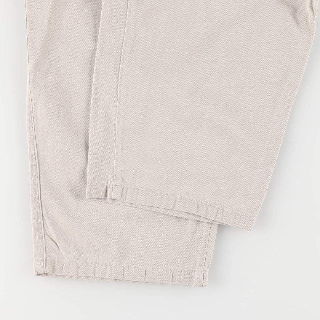 90'S Ralph Lauren POLO by Ralph Lauren Two-pleat Chino Pants Made in USA Men's W33 Vintage cotton gray type Vintage Second Hand