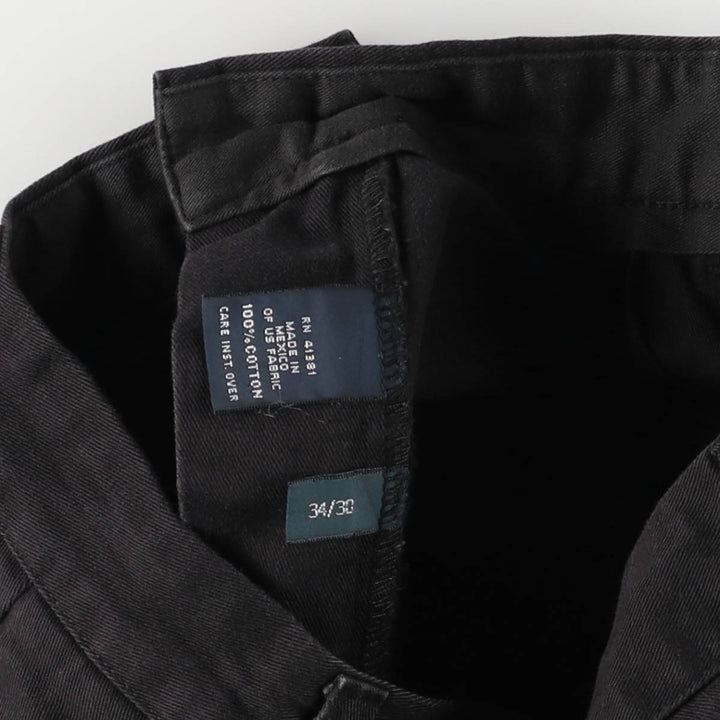 Ralph Lauren POLO by Ralph Lauren HAMMOND PANT, two-pleat chino pants, men's, W33 equivalent cotton black type Vintage Second Hand