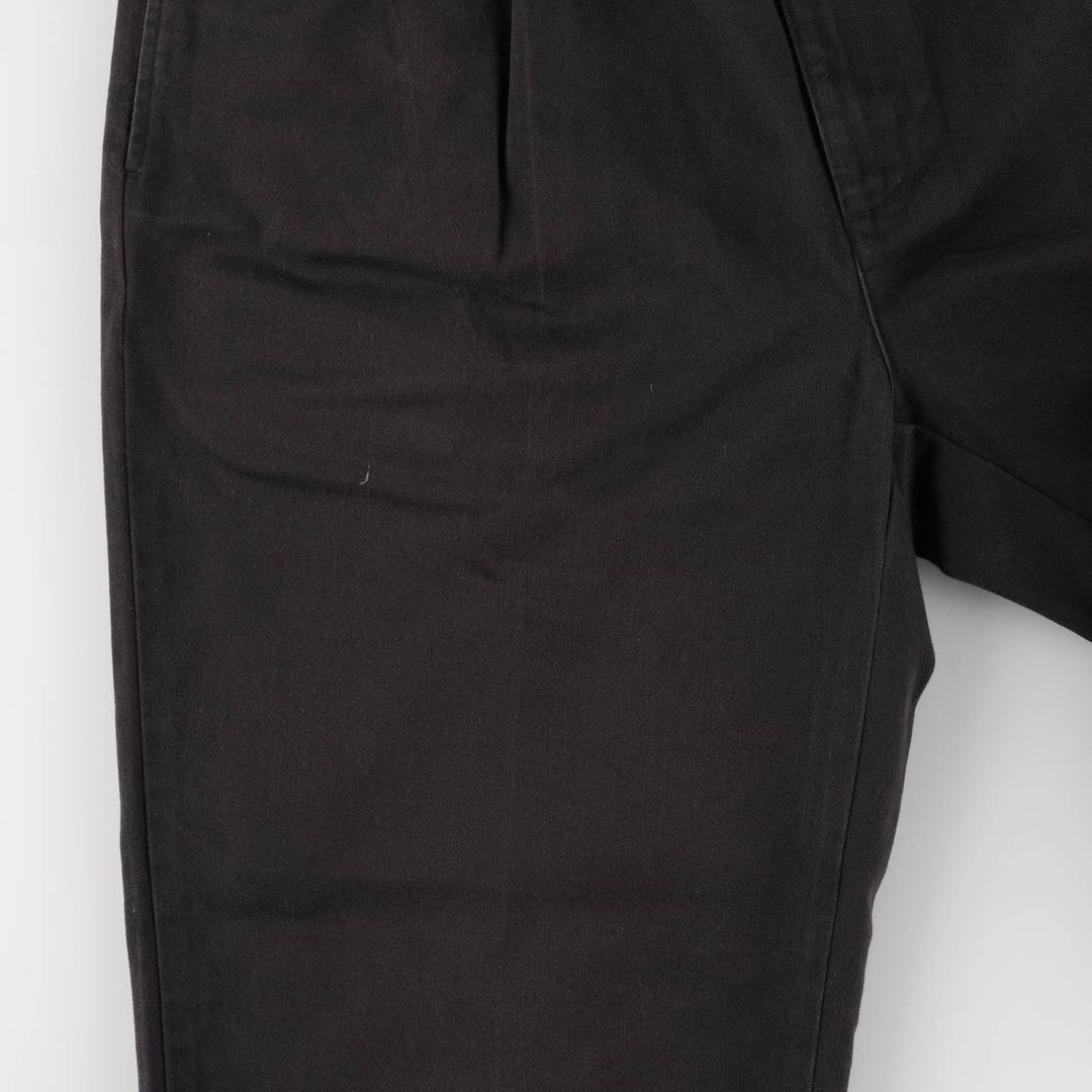 Ralph Lauren POLO by Ralph Lauren HAMMOND PANT, two-pleat chino pants, men's, W33 equivalent cotton black type Vintage Second Hand
