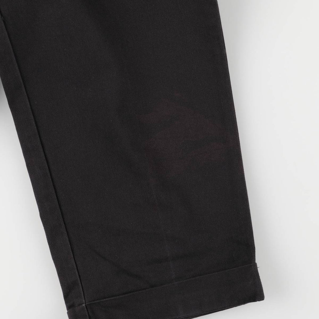 Ralph Lauren POLO by Ralph Lauren HAMMOND PANT, two-pleat chino pants, men's, W33 equivalent cotton black type Vintage Second Hand