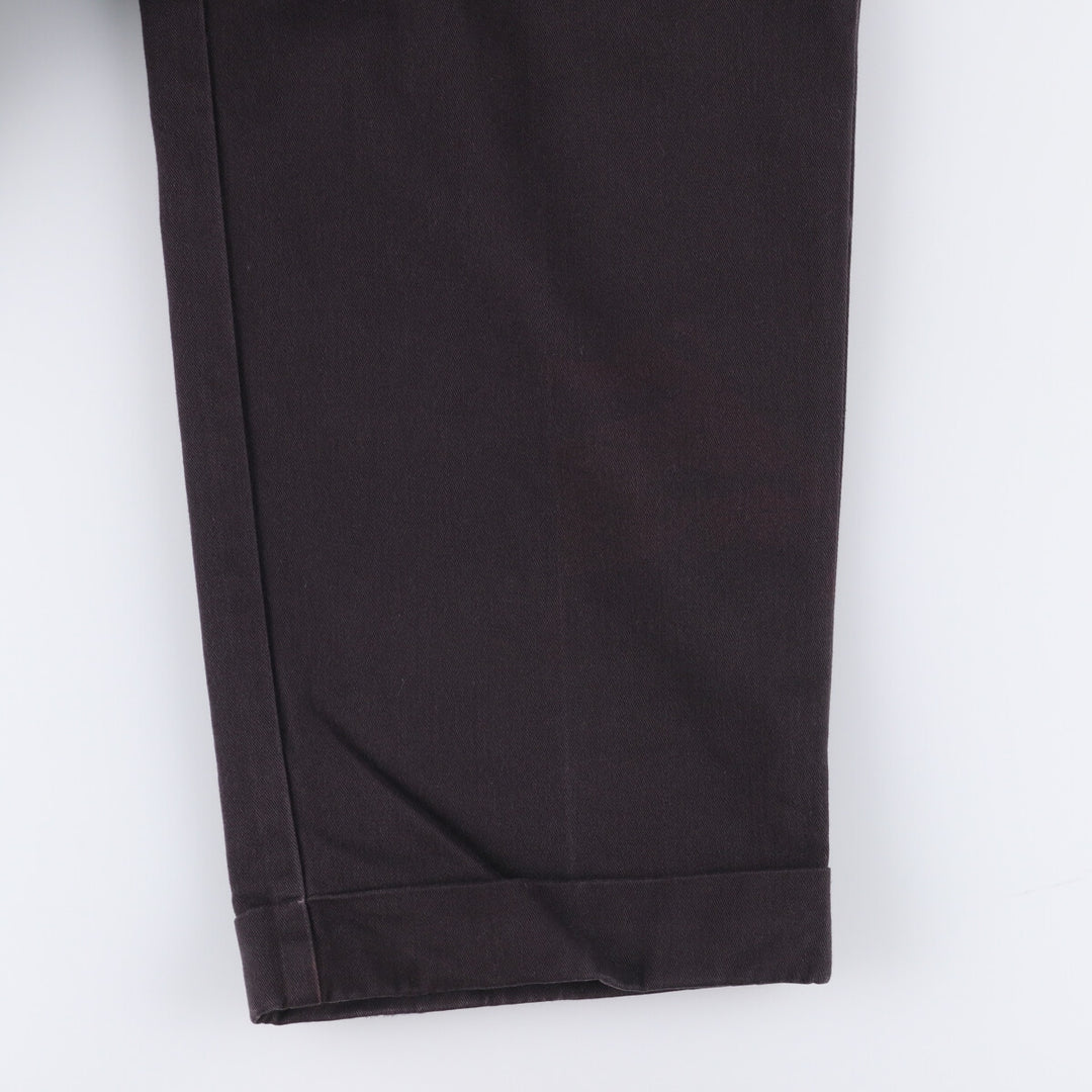 Ralph Lauren POLO by Ralph Lauren HAMMOND PANT, two-pleat chino pants, men's, W33 equivalent cotton black type Vintage Second Hand