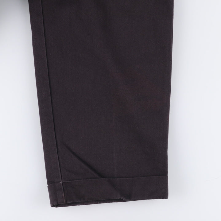 Ralph Lauren POLO by Ralph Lauren HAMMOND PANT, two-pleat chino pants, men's, W33 equivalent cotton black type Vintage Second Hand