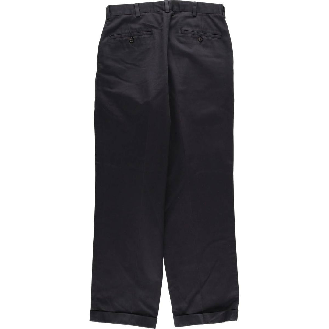 Brooks Brothers ELLIOT Two-Tuck Chino Pants for Men, W31 cotton navy blue type Vintage Second Hand