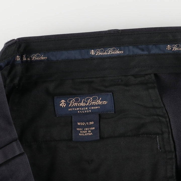 Brooks Brothers ELLIOT Two-Tuck Chino Pants for Men, W31 cotton navy blue type Vintage Second Hand