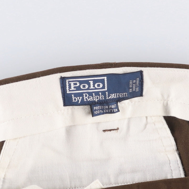Ralph Lauren POLO by Ralph Lauren PRESTON PANT Chino pants for men, equivalent to w37 cotton brown type Vintage Second Hand