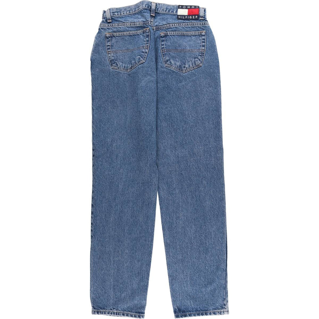 90'S Tommy Hilfiger Tapered denim pants for women, size L (w30), vintage unclear blue type Vintage Second Hand