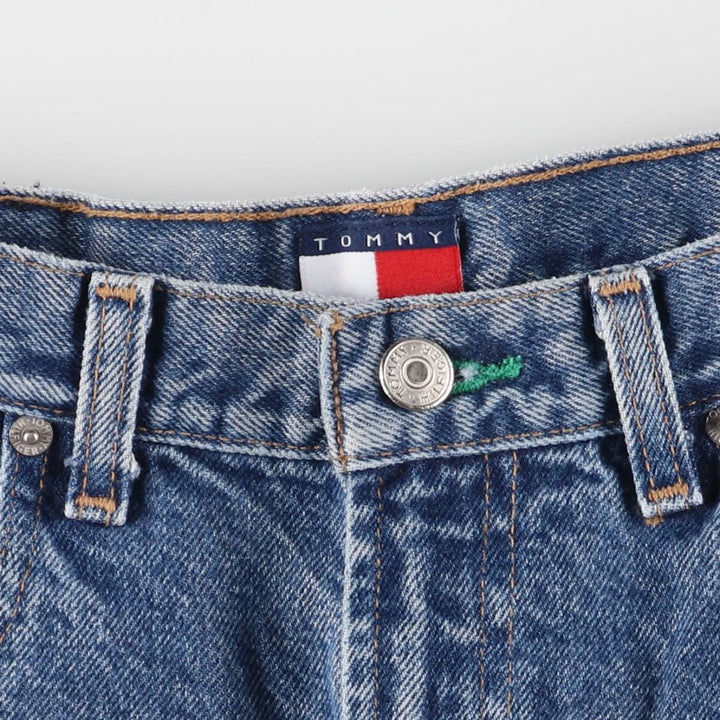 90'S Tommy Hilfiger Tapered denim pants for women, size L (w30), vintage unclear blue type Vintage Second Hand