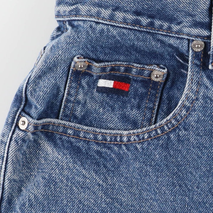 90'S Tommy Hilfiger Tapered denim pants for women, size L (w30), vintage unclear blue type Vintage Second Hand